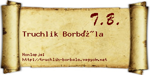Truchlik Borbála névjegykártya